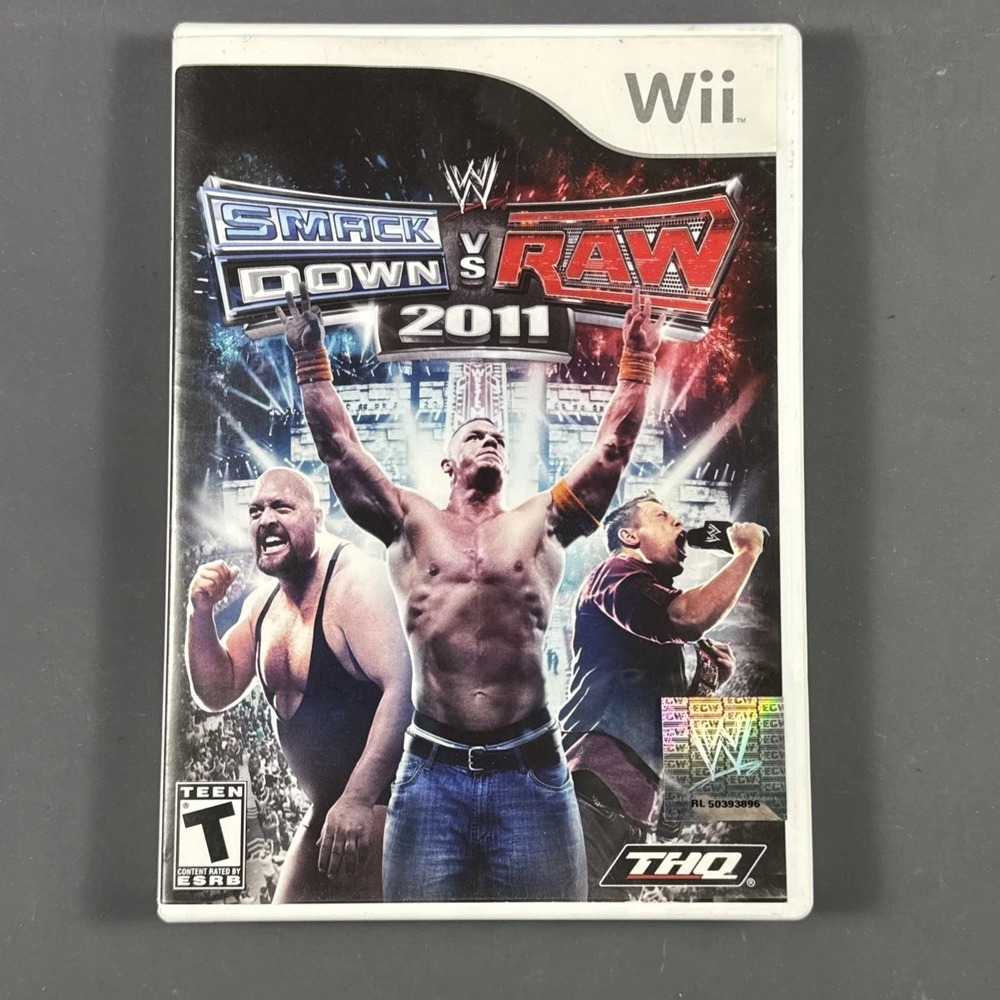 WWE SmackDown vs Raw 2011 Nintendo Wii CIB Wrestling Game THQ John Cena Big Show